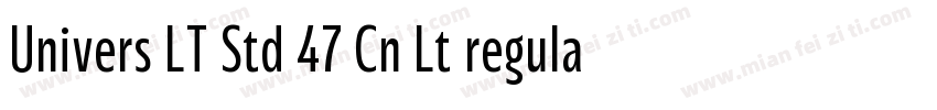 Univers LT Std 47 Cn Lt regular字体转换